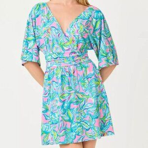 Lilly Pulitzer Skort Romper Size Small NWT Pelican Pink - Off the Scales Print